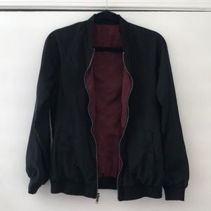 Forever 21 reversible satin bomber jacket